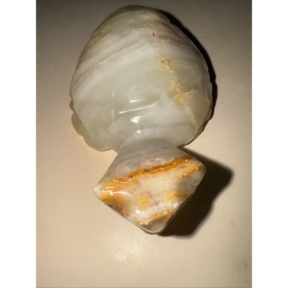 Vintage Hand Carved Onyx Tortoise Turtle Paperweight 4 1/2 “ 2 3/4 ” W, 1.5” H